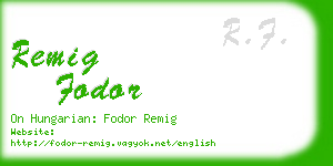 remig fodor business card